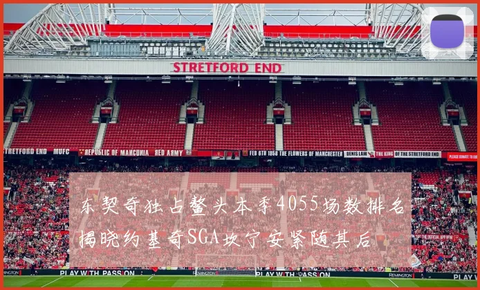 东契奇独占鳌头本季4055场数排名揭晓约基奇SGA坎宁安紧随其后